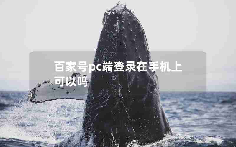 百家号pc端登录在手机上可以吗