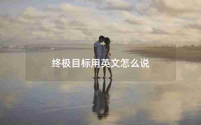 终极目标用英文怎么说