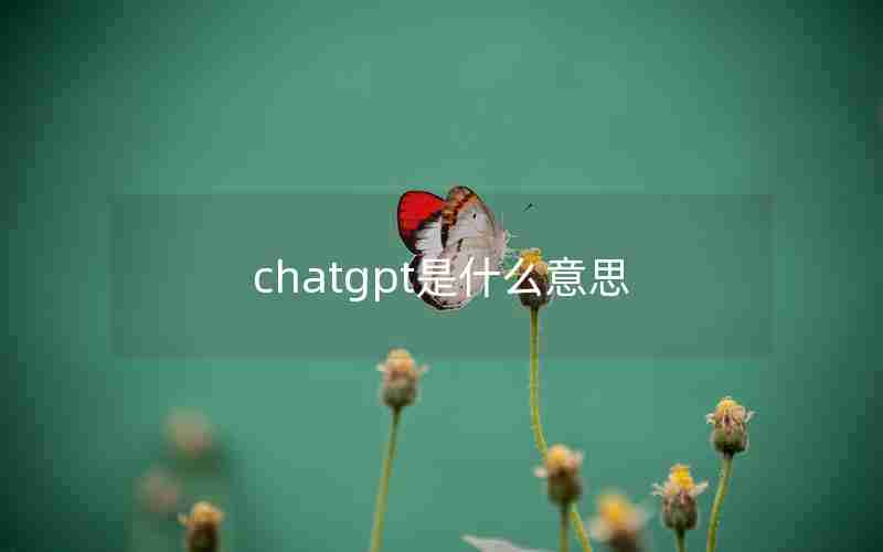 chatgpt是什么意思