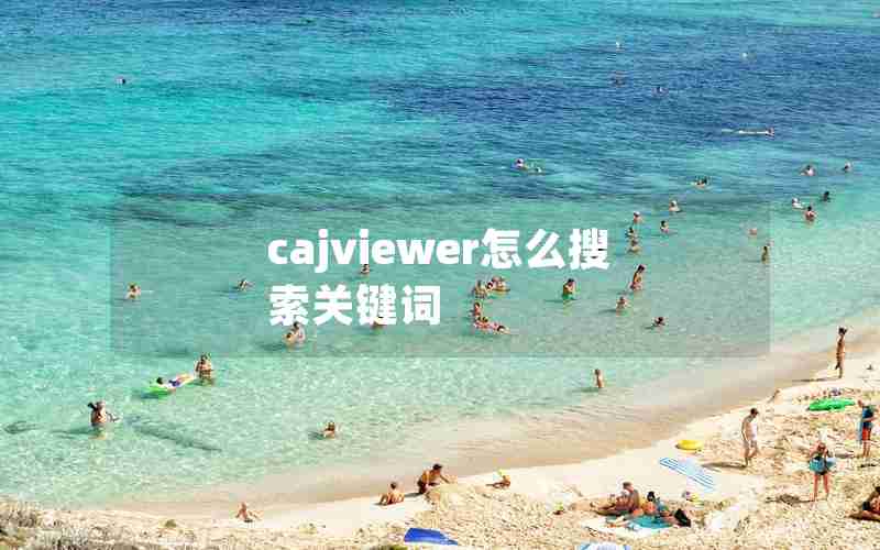cajviewer怎么搜索关键词
