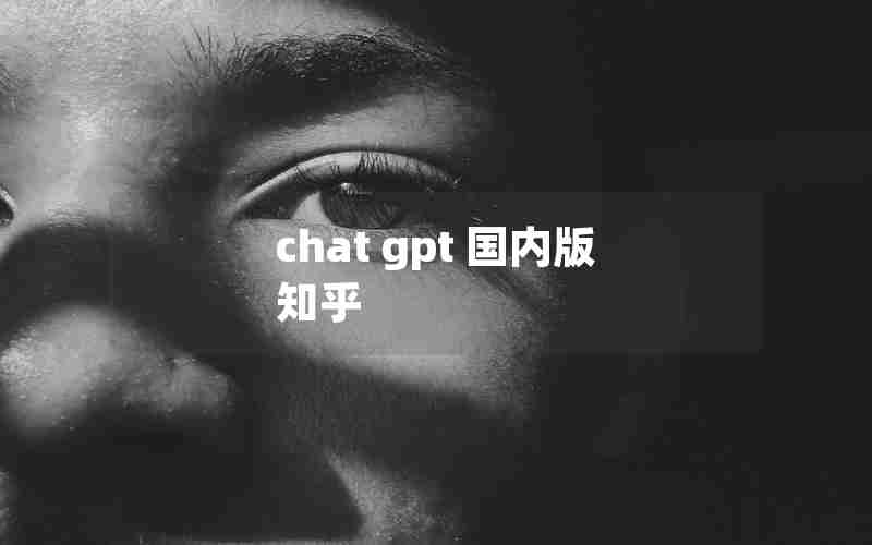 chat gpt 国内版 知乎 chat gpt 国内版 知乎