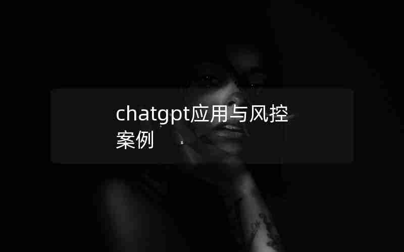 chatgpt应用与风控案例 chatgpt应用与风控案例