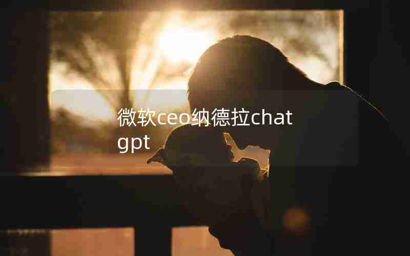 微软ceo纳德拉chatgpt