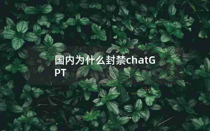 国内为什么封禁chatGPT