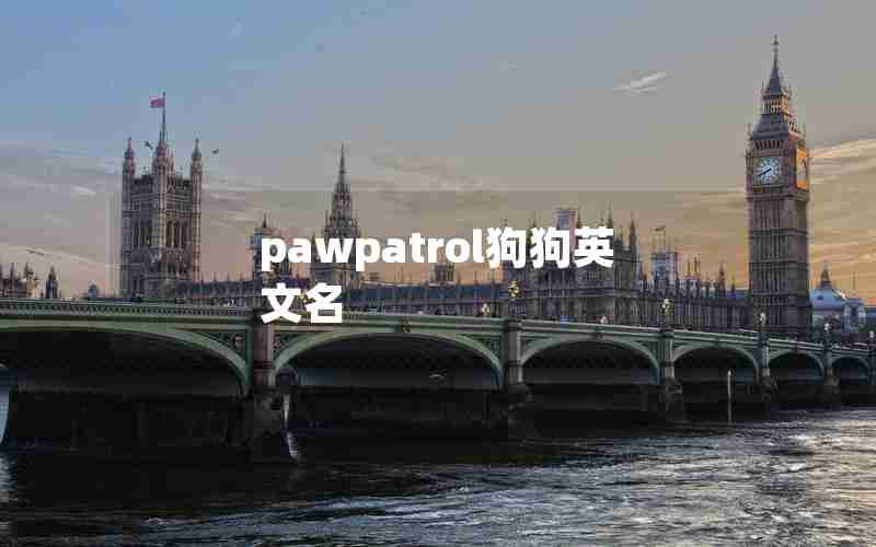 pawpatrol狗狗英文名 pawpatrol狗狗英文名