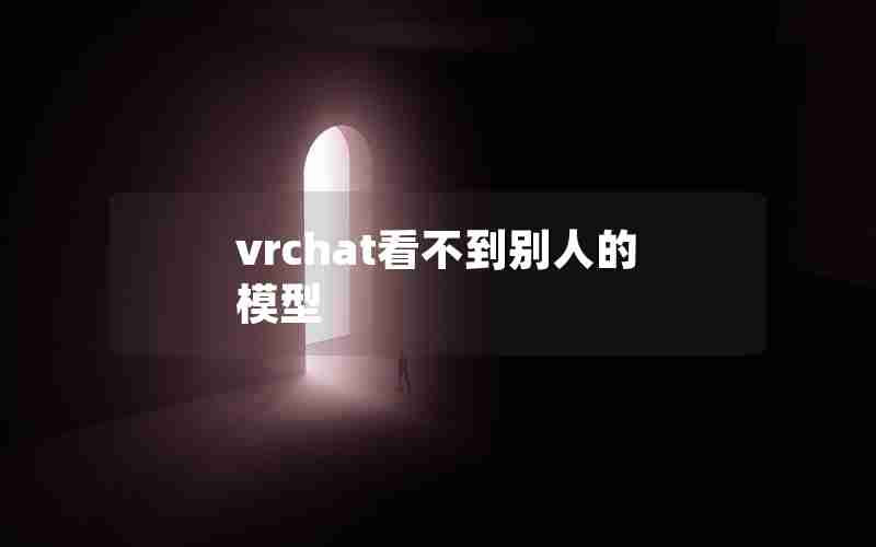 vrchat看不到别人的模型