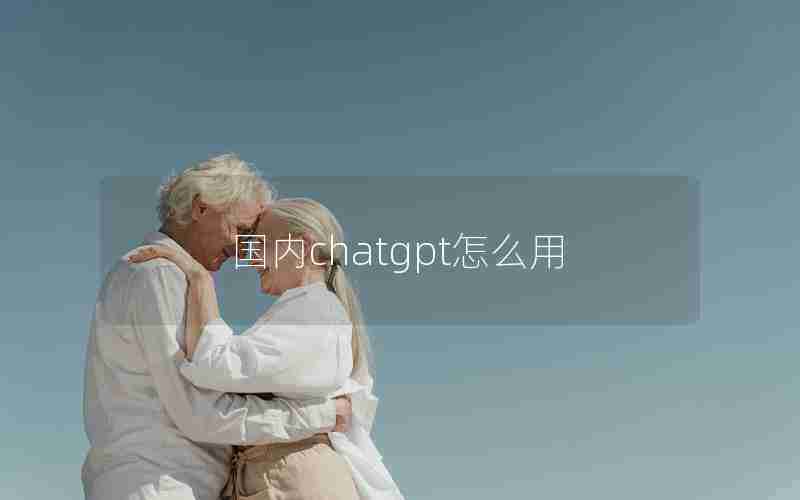 国内chatgpt怎么用 国内chatgpt怎么用