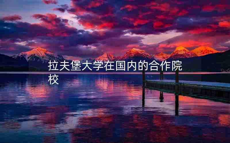 拉夫堡大学在国内的合作院校