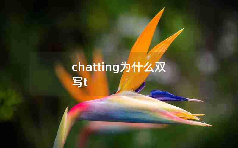 chatting为什么双写t chatting为什么双写t