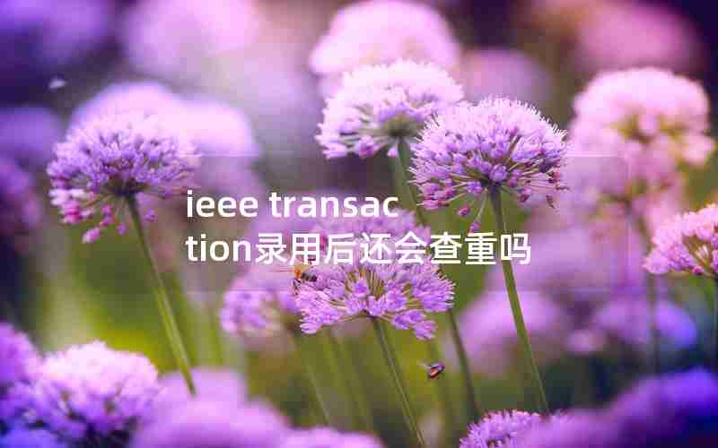 ieee transaction录用后还会查重吗