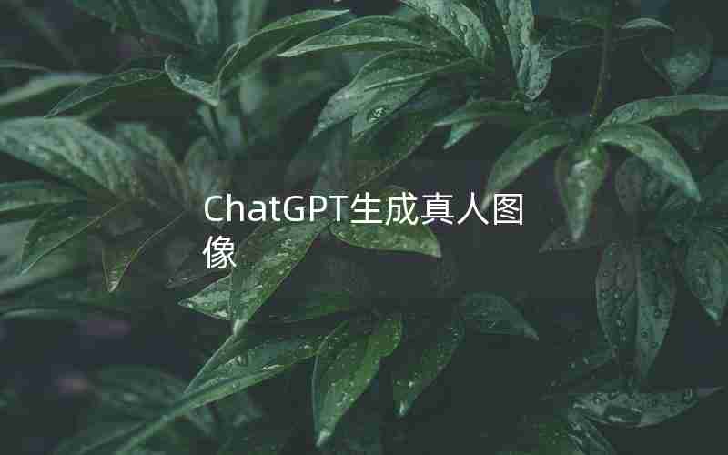 ChatGPT生成真人图像 ChatGPT生成真人图像