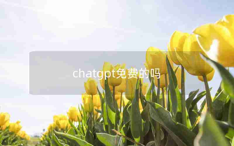 chatgpt免费的吗