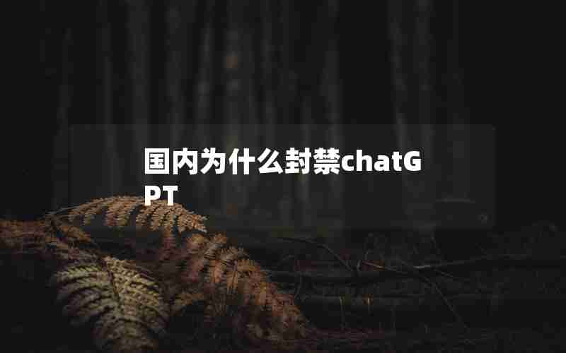 国内为什么封禁chatGPT