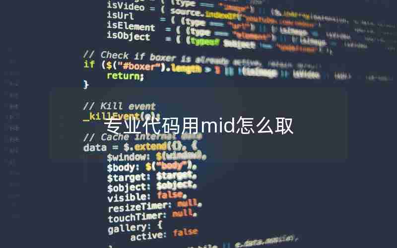 专业代码用mid怎么取