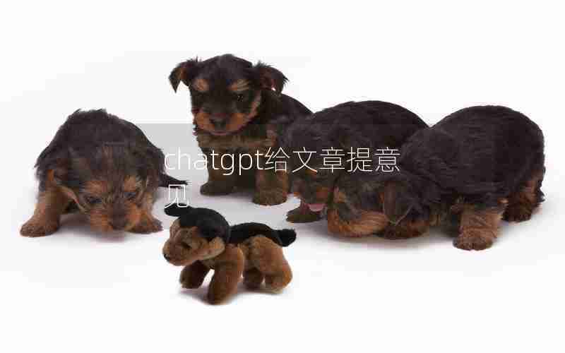chatgpt给文章提意见 chatgpt给文章提意见