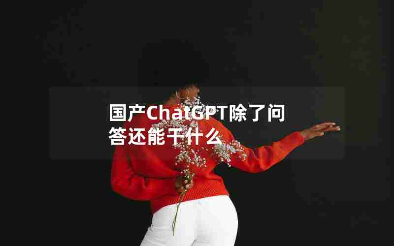 国产ChatGPT除了问答还能干什么 国产ChatGPT除了问答还能干什么